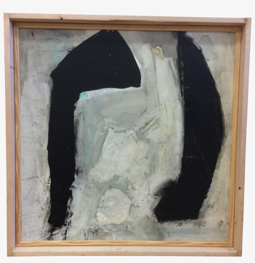 Graham Harmon Black And White Abstract Painting On - Abstract Art, transparent png download