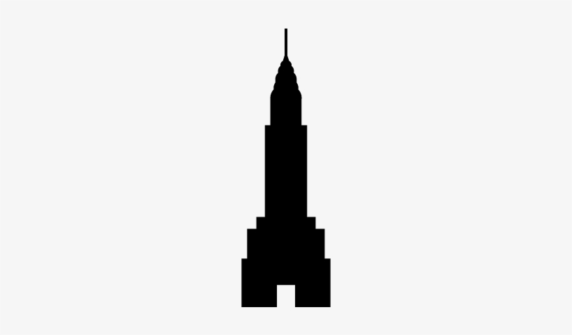 Chrysler Building Vector - Chrysler Building Silhouette, transparent png download