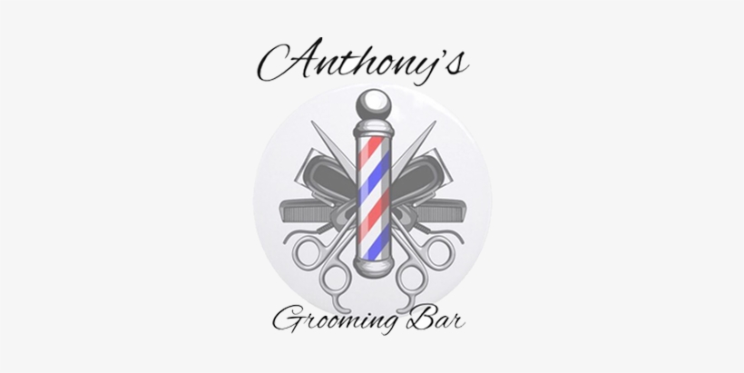 Anthony's Grooming Bar - Barbers Pole Logo, transparent png download