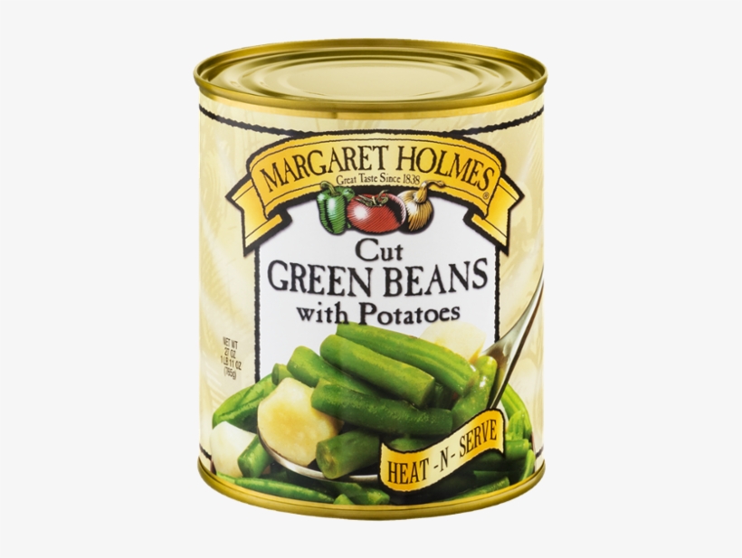 Cut Green Beans With Potatoes - Margaret Holmes Seasoned Collard Greens - 14.5 Oz Can, transparent png download