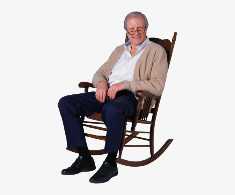 Share This Image - Old Guy In Rocking Chair, transparent png download