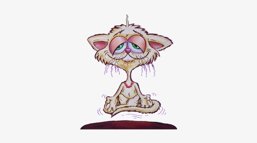 Pastel Cartoon Yogi Cat - Pastel, transparent png download