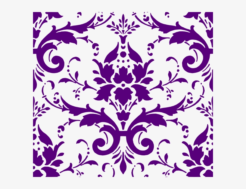 Purple And White Damask, transparent png download