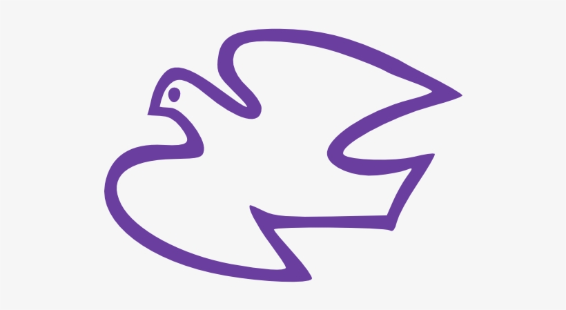 Dove Peace Bird Royal Purple Background Wall Paper - Gold Dove, transparent png download