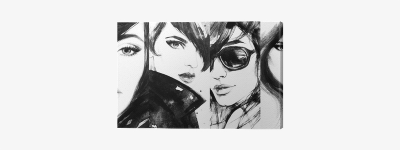 Beautiful Woman Face - Art Print: Ismagilova's Woman Face. Hand Painted Fashion, transparent png download