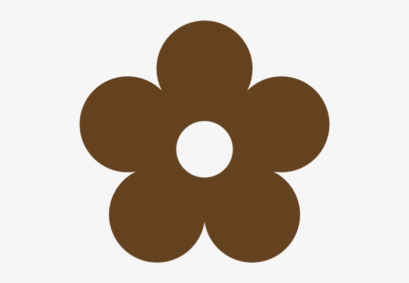 Brown Color Clipart - Clip Art Dark Blue Flower, transparent png download