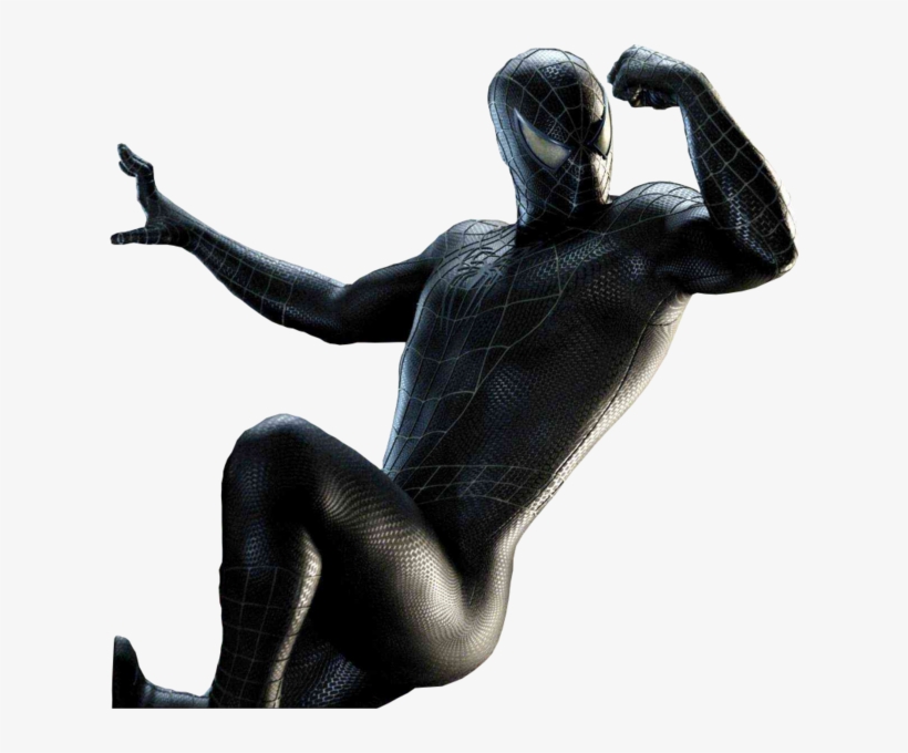 Black Spiderman - Spiderman Negro Fondo Blanco, transparent png download