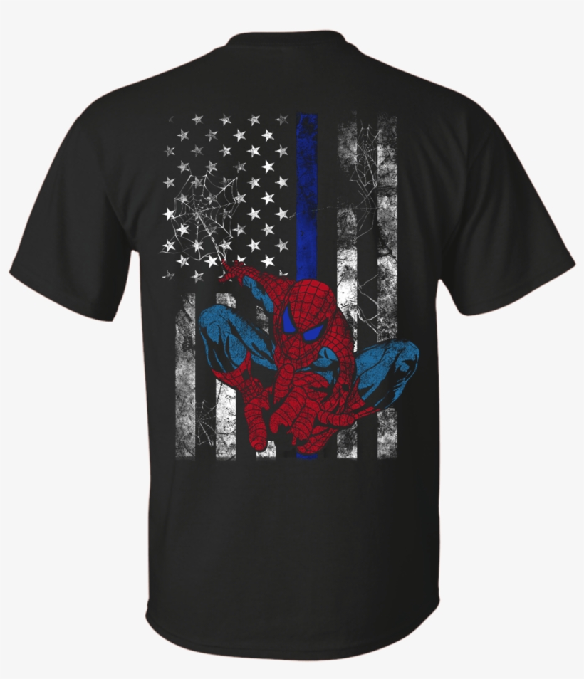 Spiderman Supports The Line - Does My Patriotism T-shirt, transparent png download