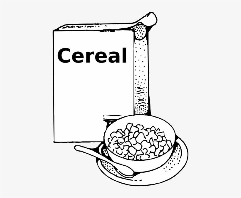 Breakfast Clipart Black And White Clip Art Black And White Cereal PNG
