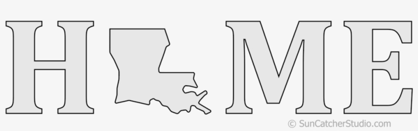 Louisiana Home Stencil Pattern Shape State Stencil - Pattern, transparent png download