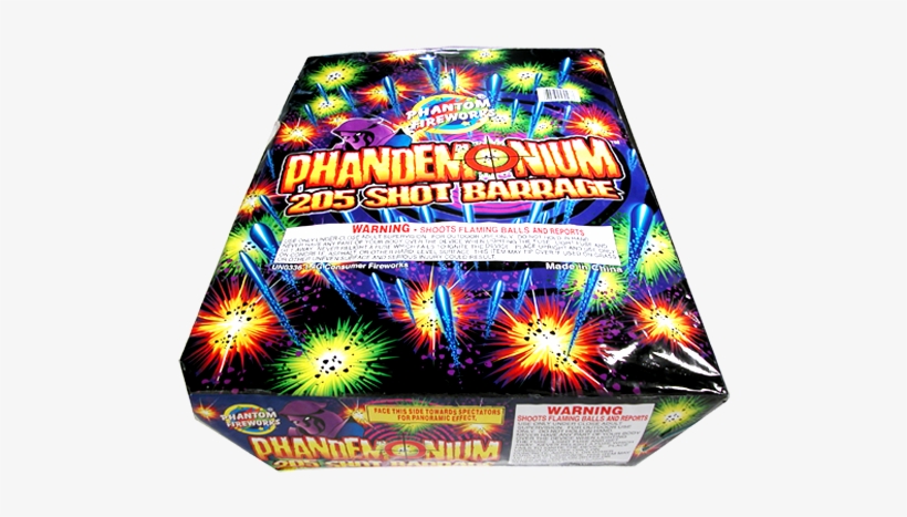 Phantom Fireworks® Phandemonium, 205 Shot - Fireworks, transparent png download