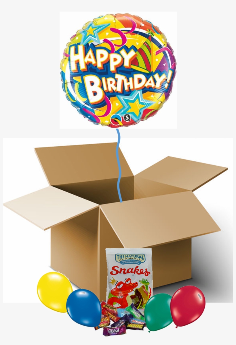 Happy Birthday Balloon In A Box - Natural Confectionery Co Snakes 260g Bag, transparent png download