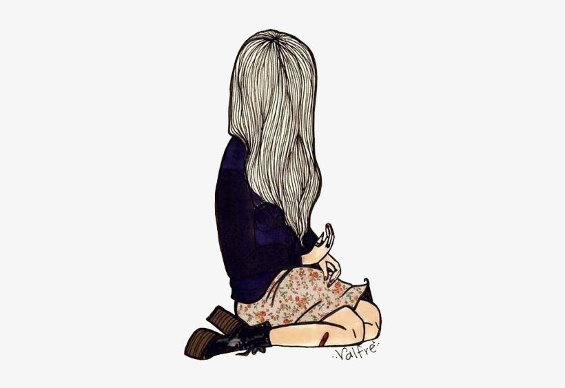 Tumblr Transparent Hipster Hipster Tumblr Related Keywords - Drawing Of A Shy Girl, transparent png download