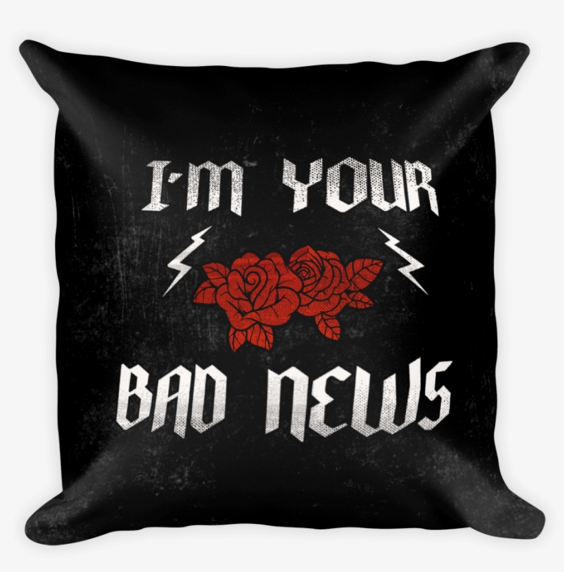 Bad News Square Pillow - Throw Pillow, transparent png download