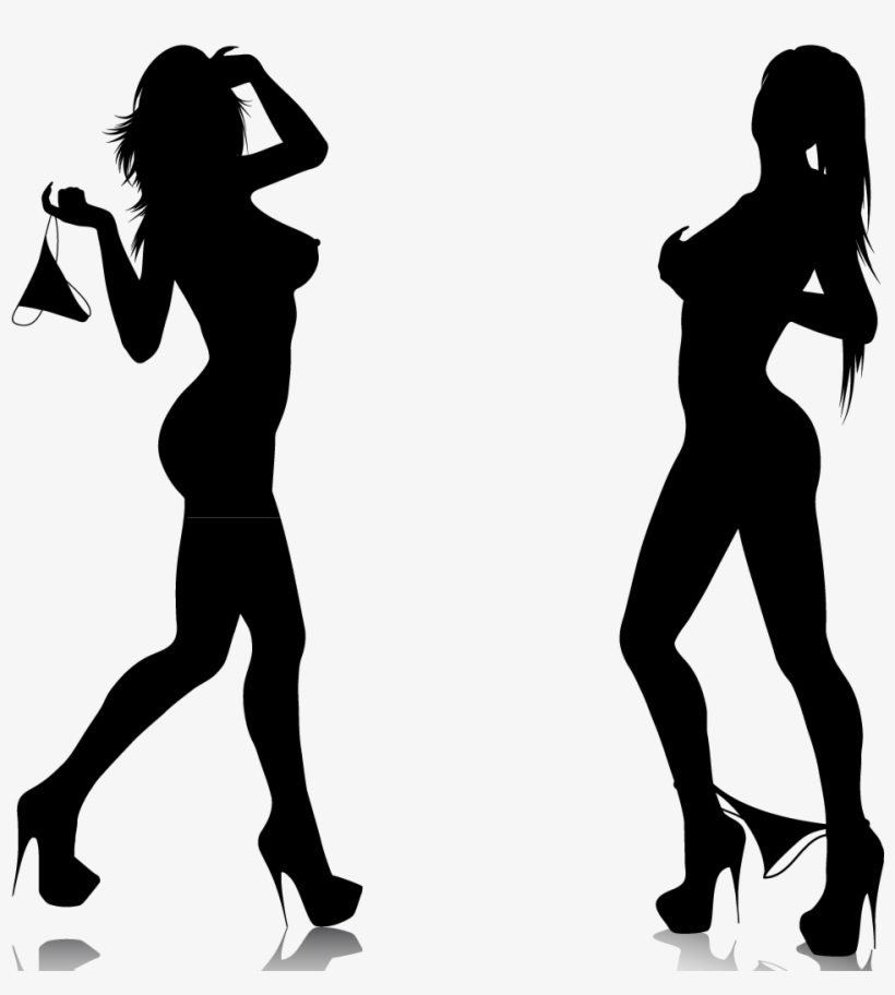 Girl Silhouette - Silhouette Pin Up Png, transparent png download