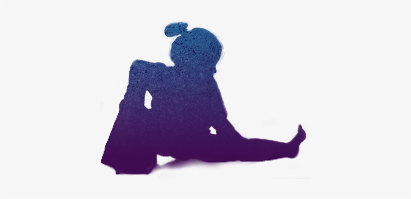 Small Girl Silhouette - Teddy Bear, transparent png download