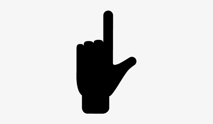 Forefinger And Thumb Fingers Extension Gesture Of Hand - Silhouette Finger, transparent png download