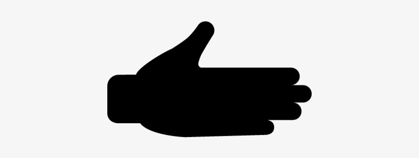 Opened Palm Posture Of Hand Silhouette Vector - Mano Abierta Icono, transparent png download