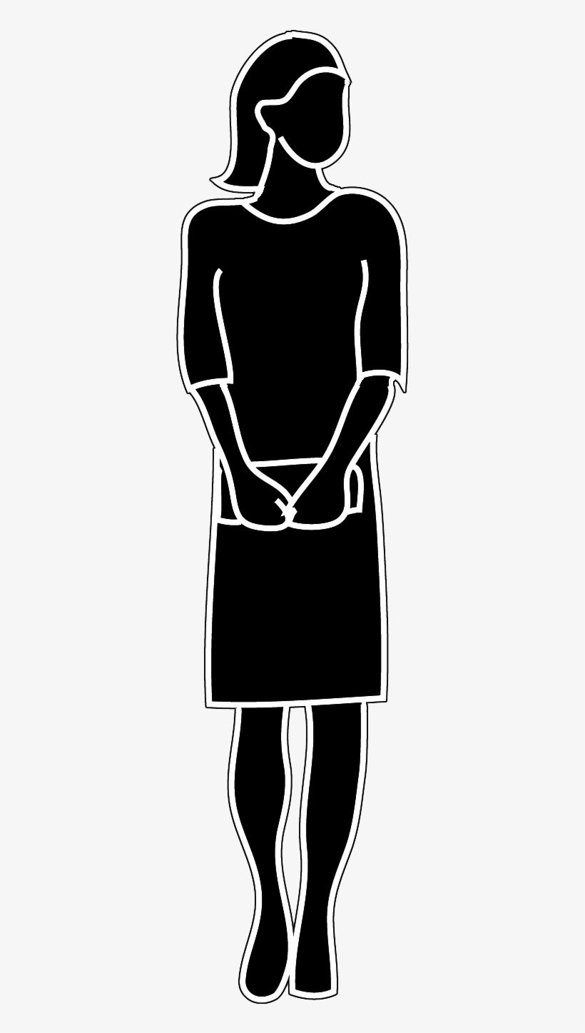 Female With Handbag - Business Woman White Silhouette Png, transparent png download