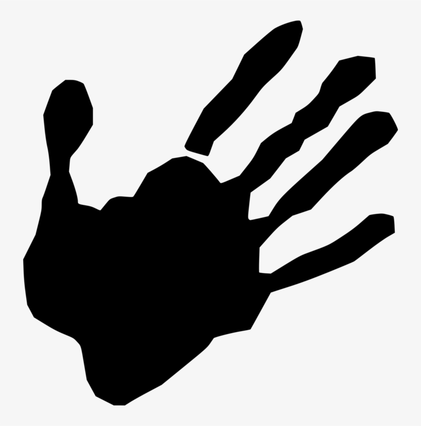 Logo Drawing Thumb Hand Silhouette - Main De Scène Du Crime Grand Tote Bag, transparent png download