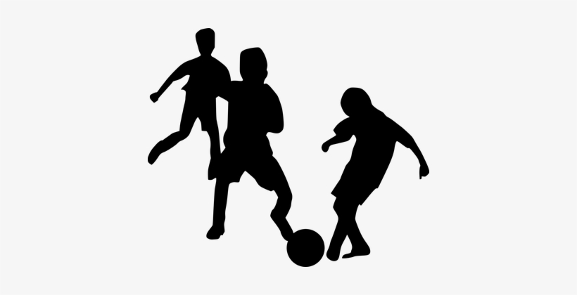Boys Childhood Playing Soccer Siluetas De Personas Jugando Futbol Png Image Transparent Png Free Download On Seekpng