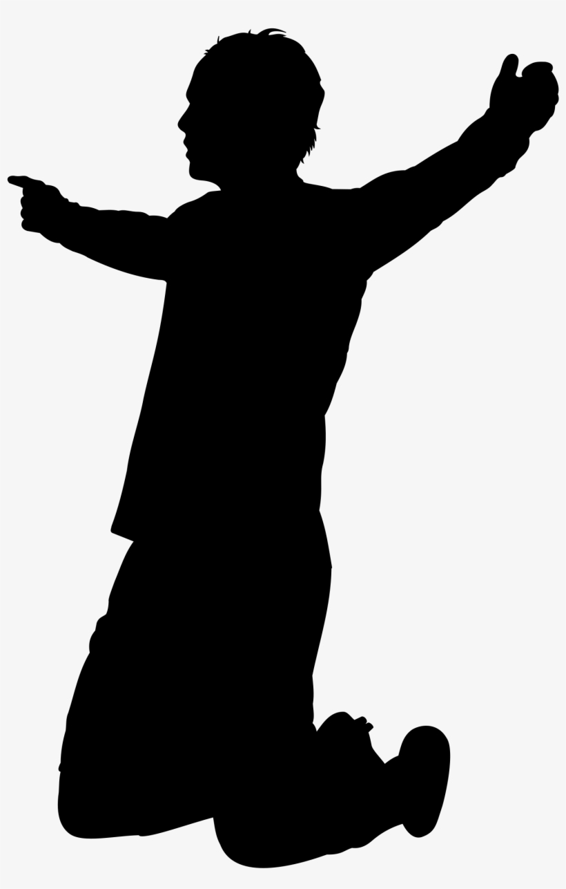 Football But Football Player Silhouette Png - Man On Knees Silhouette, transparent png download