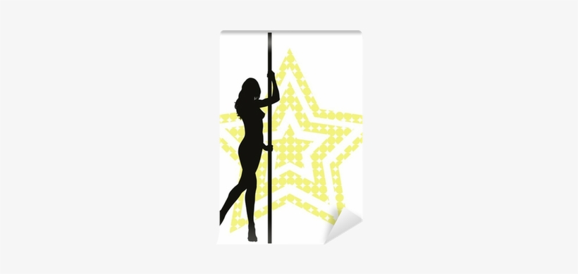 Pole Dancer Woman On Star Background - Canvas, transparent png download
