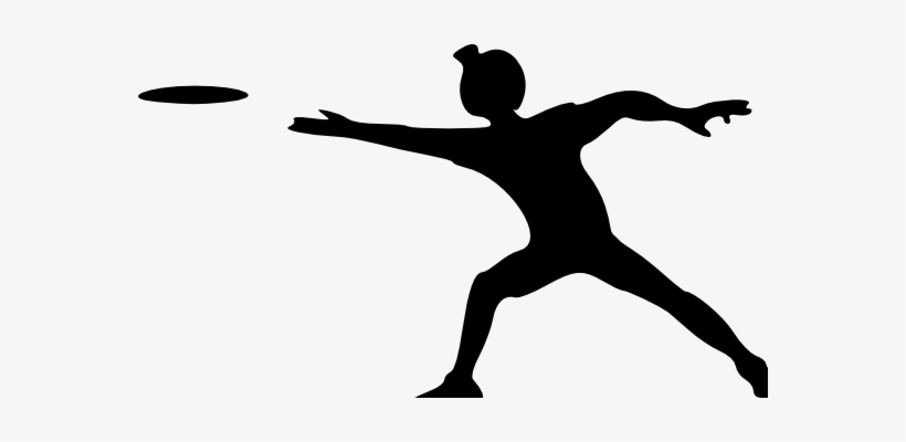 Football Player Silhouette Cliparts - Frisbee Clip Art, transparent png download