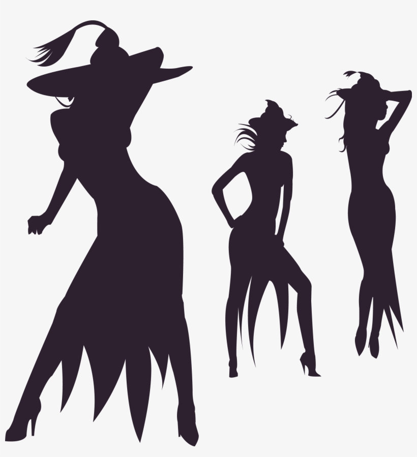 Halloween Witch Black Element Material - Witch, transparent png download