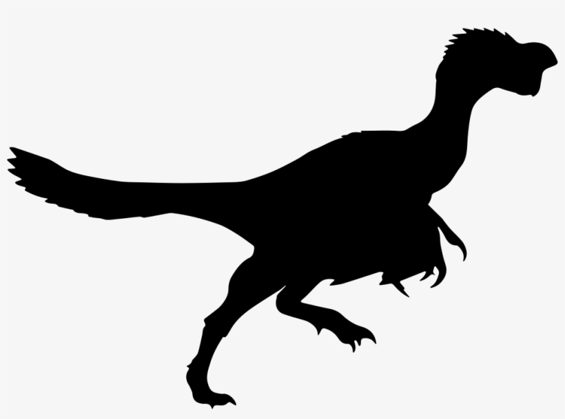 Citipati Dinosaur Silhouette - Citipati Silhouette, transparent png download