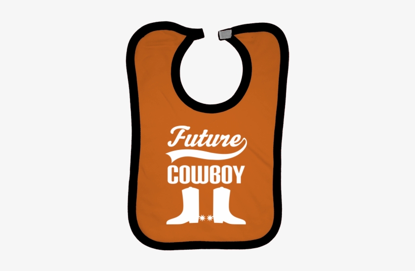 Future Cowboy Baby Bib For A Little Boy Has Silhouette - Infant, transparent png download