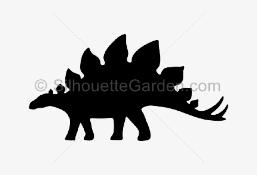 Stegosaurus Clipart Silhouette - Stegosaurus Silhouette, transparent png download