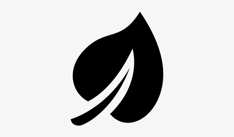 Plant Leaf Silhouette Vector - Leaf Silhouette Icon, transparent png download
