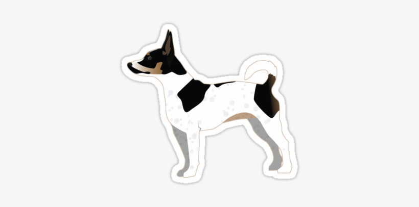 Rat Terrier Basic Dog Breed Silhouette Illustration - T-shirt, transparent png download