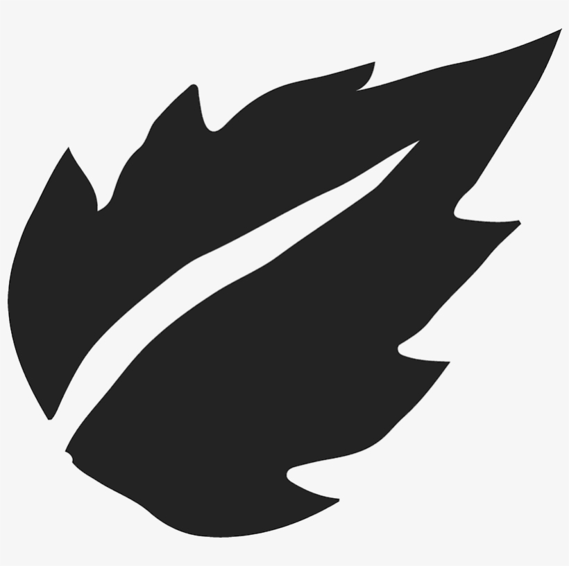 Birch Leaf Silhouette Rubber Stamp - Flower Leaf Silhouette, transparent png download