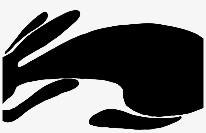 Hare Silhouette European Rabbit Animal - Rabbit Clip Art, transparent png download