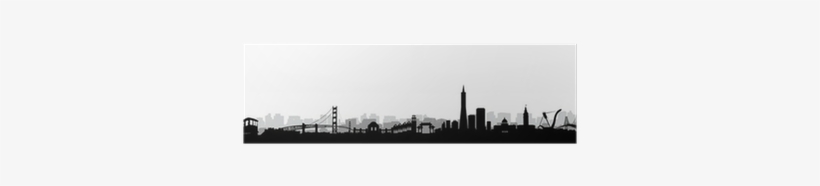 San Francisco Skyline Silhouette Vector Poster • Pixers® - Skyline, transparent png download
