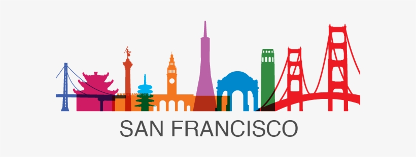 Jpg Library Library Collection Of Sf High Quality Free - San Francisco Skyline Clipart Free, transparent png download