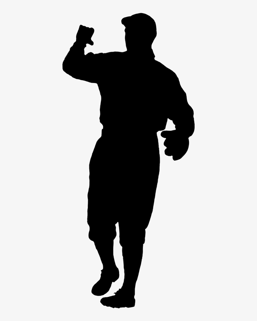 Baseball Catcher Silhouette At Getdrawings - Baseball Player Silhouette Png, transparent png download