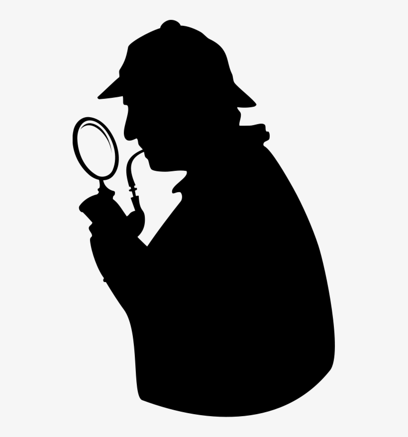 Png Magnifying Glass Detectivemagnifyingglass - Detective Silhouette Magnifying Glass, transparent png download