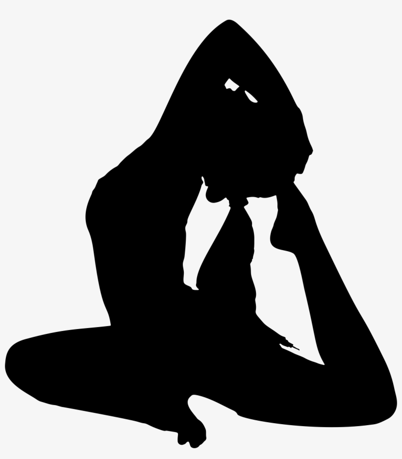 This Free Icons Png Design Of Female Yoga Pose Silhouette, transparent png download