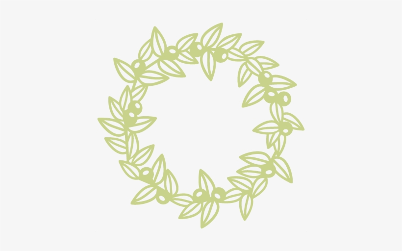 Leaf And Berry Frame Svg Scrapbook Cut File Cute Clipart - Clip Art, transparent png download