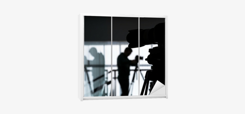 Silhouette Of Photographer And Cameraman Wardrobe Sticker - Silhouette, transparent png download