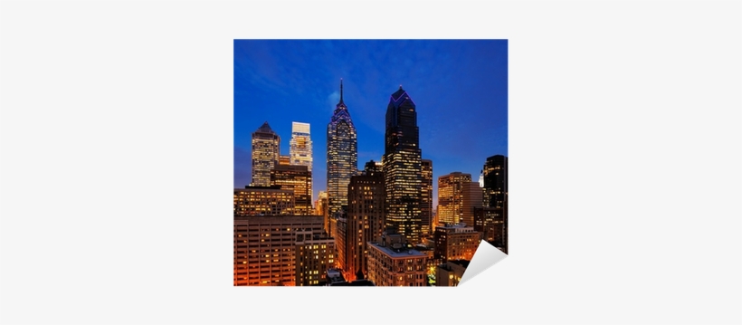 City Of Philadelphia, Skyline Is Beautifully Lit Up - Clarissa Hulse Dusk Duvet Cover, transparent png download