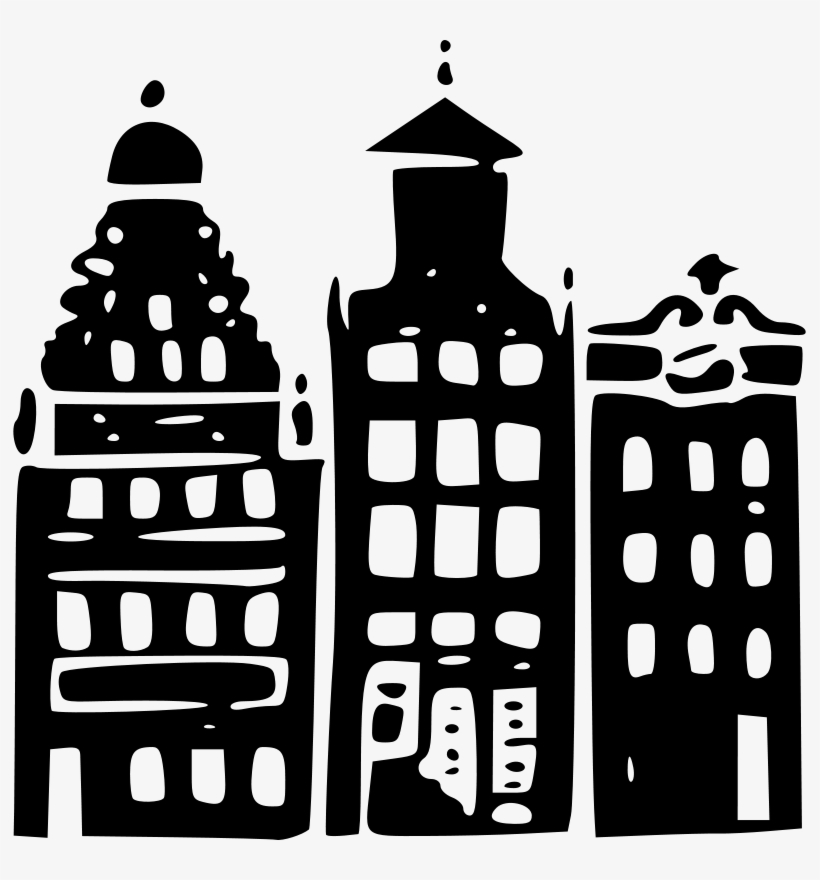 Town Silhouette Png - Old Town City View, transparent png download