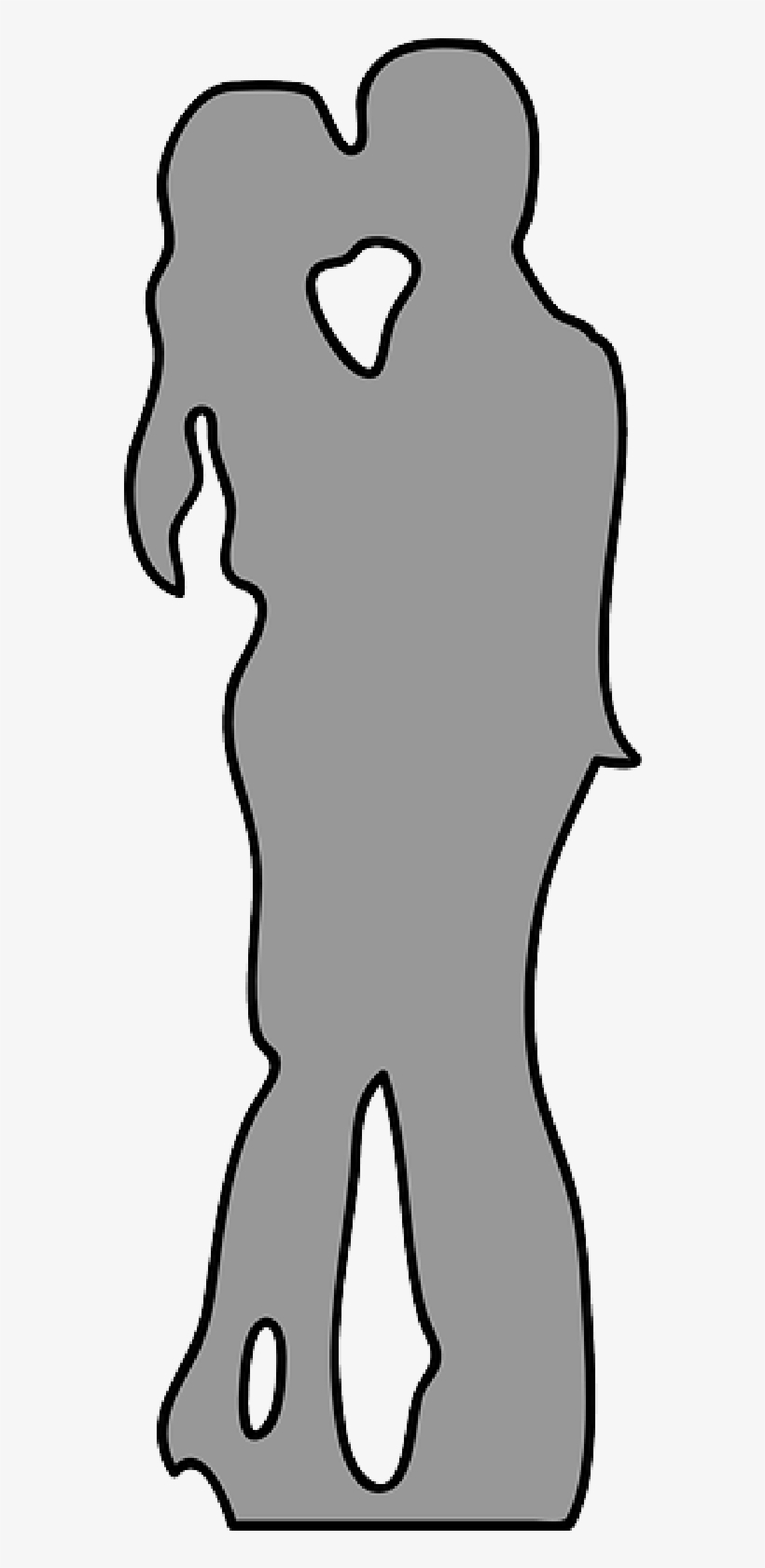 Silhouette Skull Heart Eyes - Silhouette, transparent png download