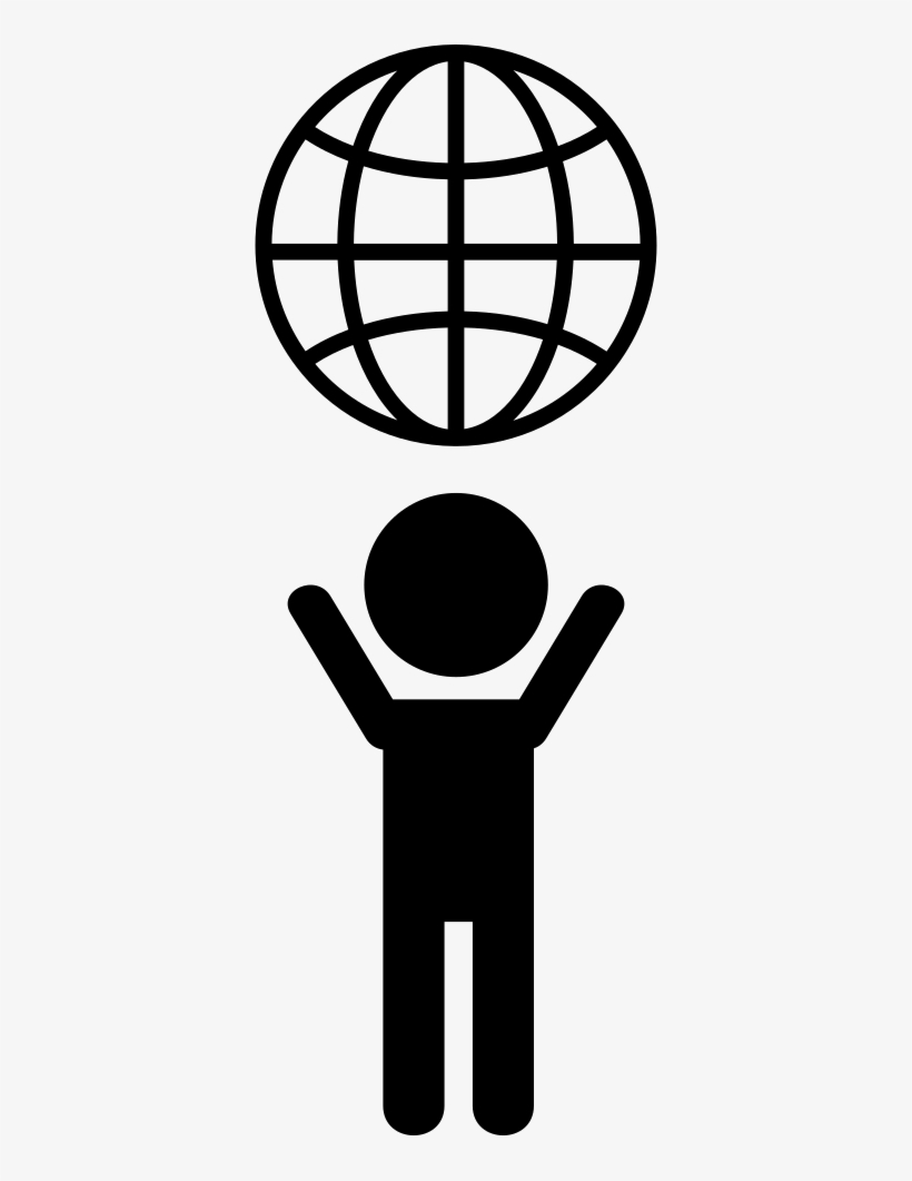 Earth Grid Over A Boy Silhouette Comments - Earth Globe Logo, transparent png download
