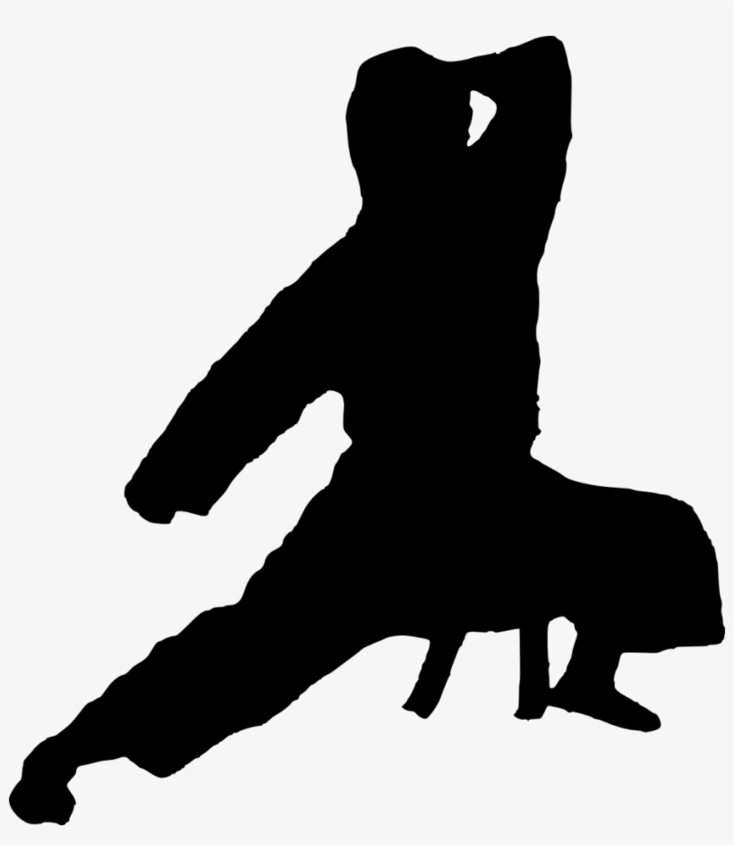 Karate At Getdrawings Com Free For Personal - Silhueta Kung Fu, transparent png download