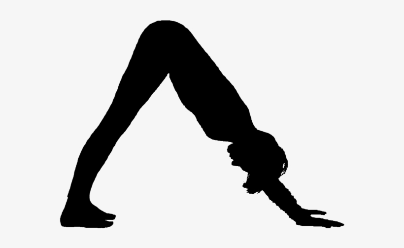 Practice Yoga And Be Inspired - Yoga Silhouette Down Dog, transparent png download