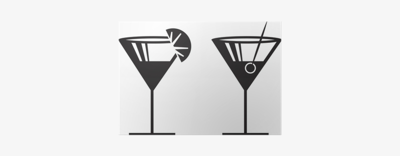 Margarita Or Martini Silhouettes With Garnish Poster - Little Book Of Cocktails By Rufus Cavendish, transparent png download